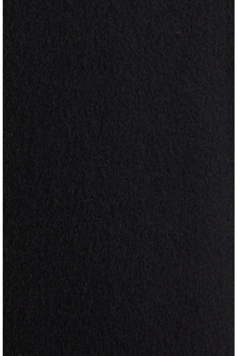 Cara Loro Piana Cashmere & Wool Peak Lapel Coat, Alternate, color, BLACK