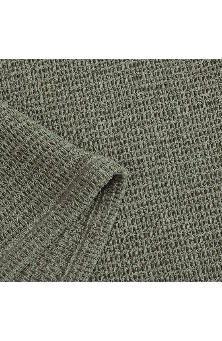 Calvin Klein Home Honeycomb Cotton Blanket, Alternate, color, Medium Green