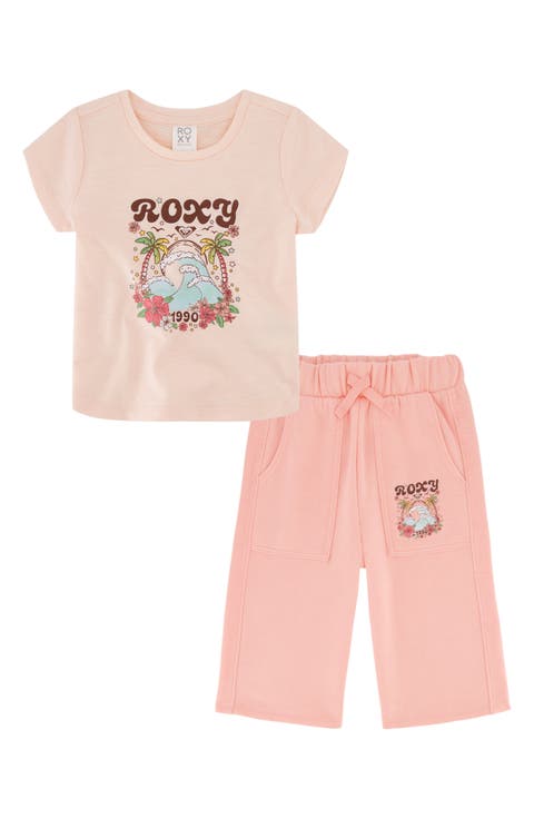 Beach Logo Graphic T-Shirt & Pants Set (Baby)