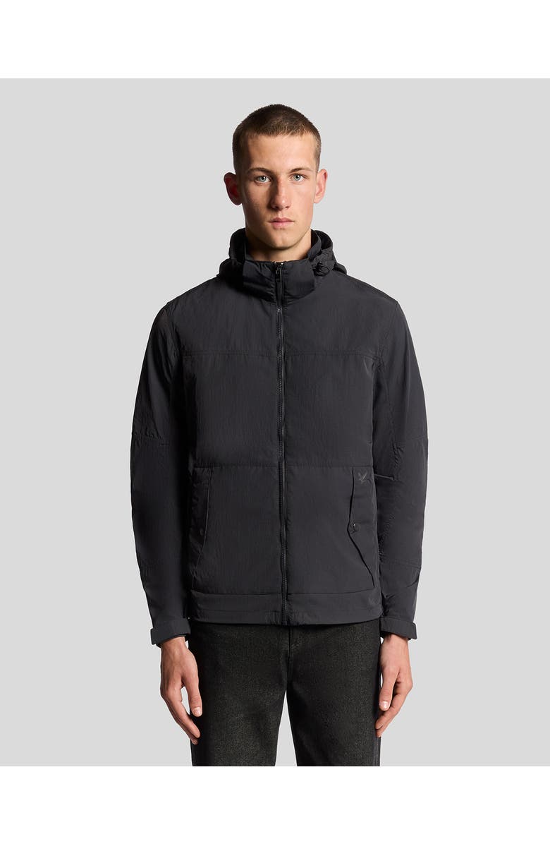 Lyle & Scott Long Sleeve Stow Away Jacket, Main, color, Black Ice