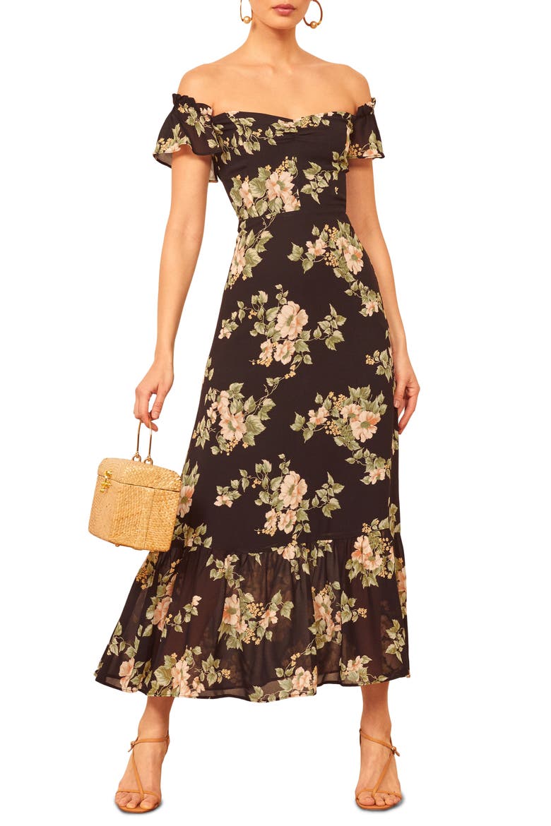 Butterfly Midi Dress, Main, color, ARIELLE