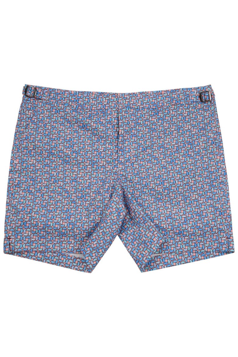 Slices Geo Mens Tailored Swim Short, Alternate, color, Slices Geo Coral