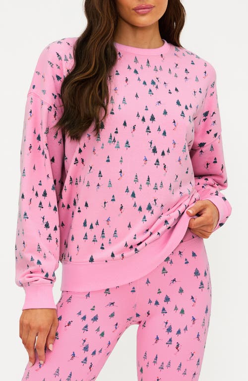 Beach Riot Devyn Print Oversized Sweatshirt In Blue
