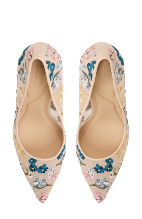 Ted Baker London Cara Icon Pointed Toe Pump In Beige Floral