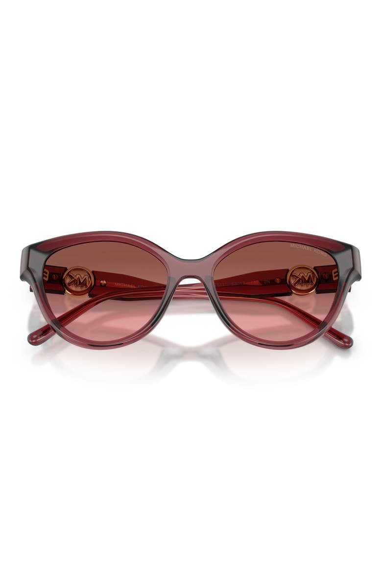 Nagoya 53mm Gradient Cat Eye Sunglasses, Alternate, color, ROSEWOOD / BROWN ROSE GRADIENT