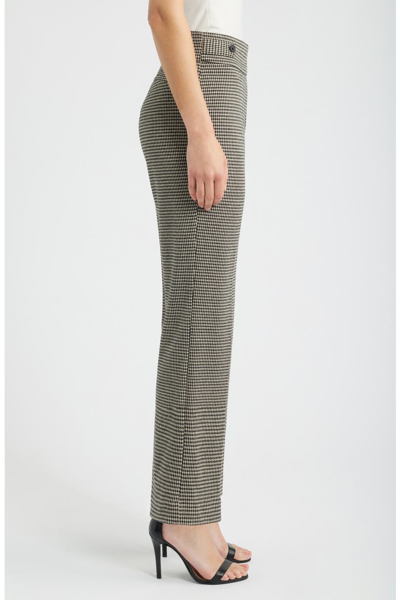 Houndstooth Side Tab Pull On Trousers, Alternate, color, ANNE BLACK/ VICUNA