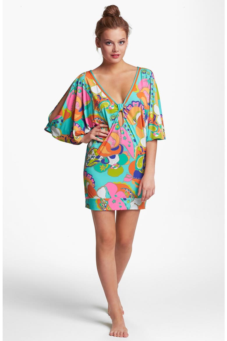 'Sea Cove' Tunic Cover-Up, Main, color, MULTI