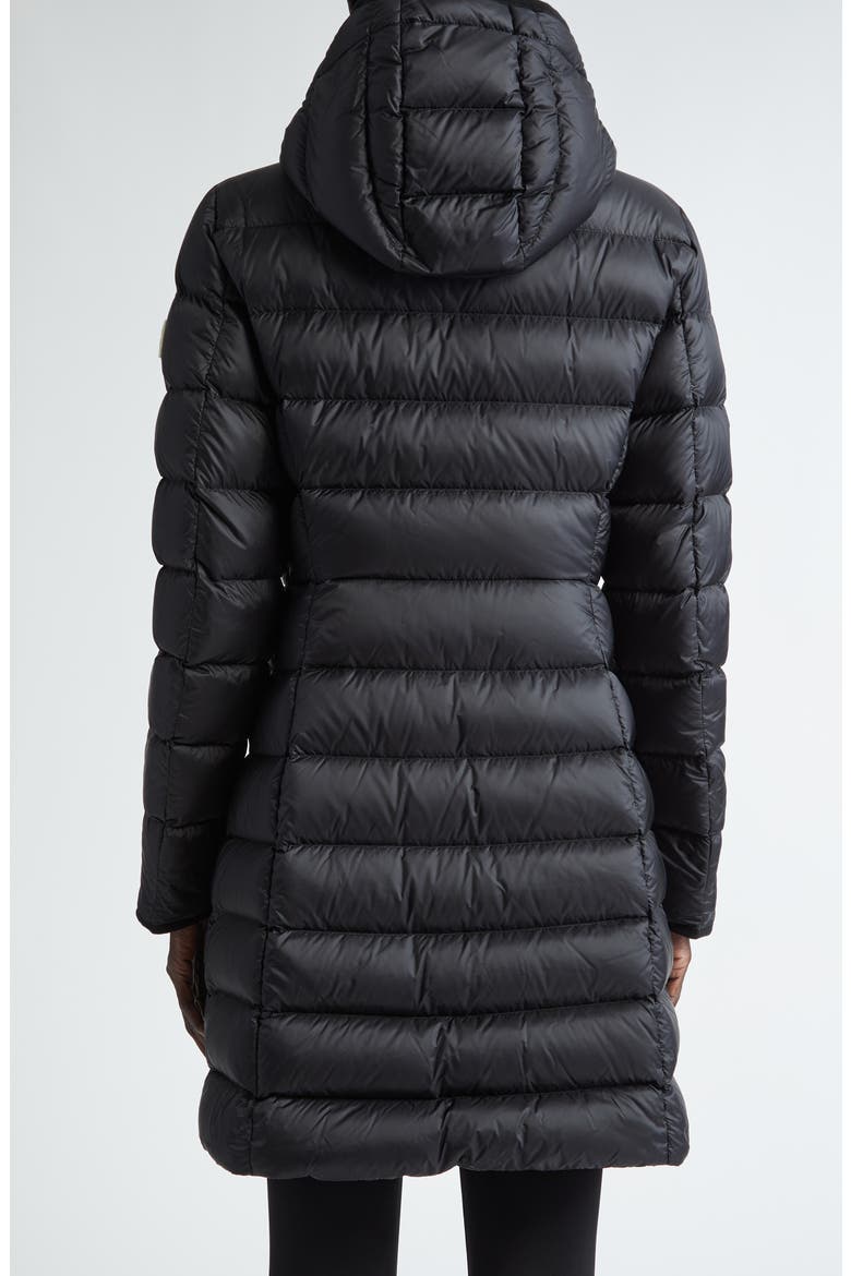 Hirma Long Down Coat, Alternate, color, BLACK