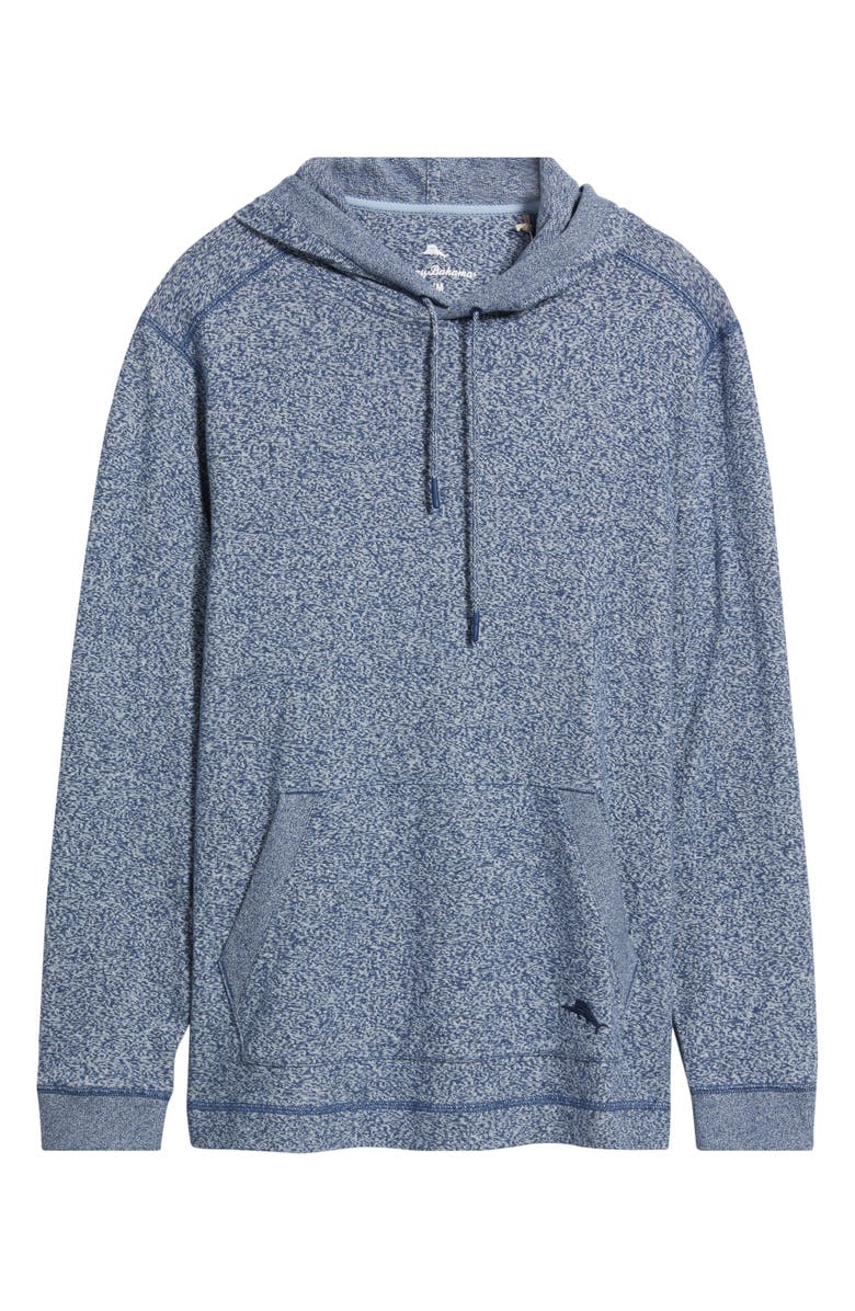 Tommy Bahama Sand Runner Heathered Cotton Pullover Hoodie, Alternate, color, Deep Space Heather