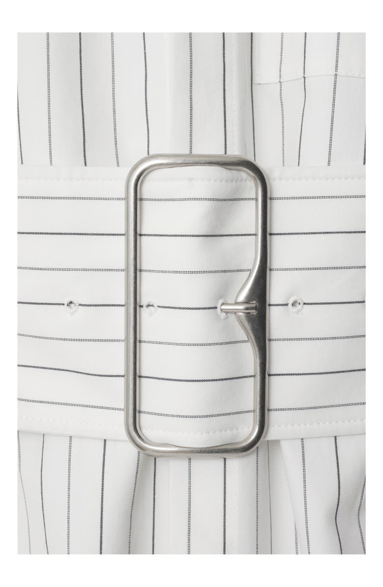 Burberry Regular Fit Striped Cotton Shirt, Alternate, color, String/Coal