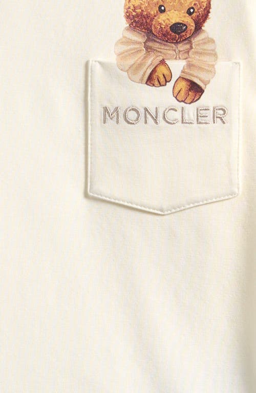 Moncler Kids' Trompe L'oeil Graphic Pocket T-shirt In White