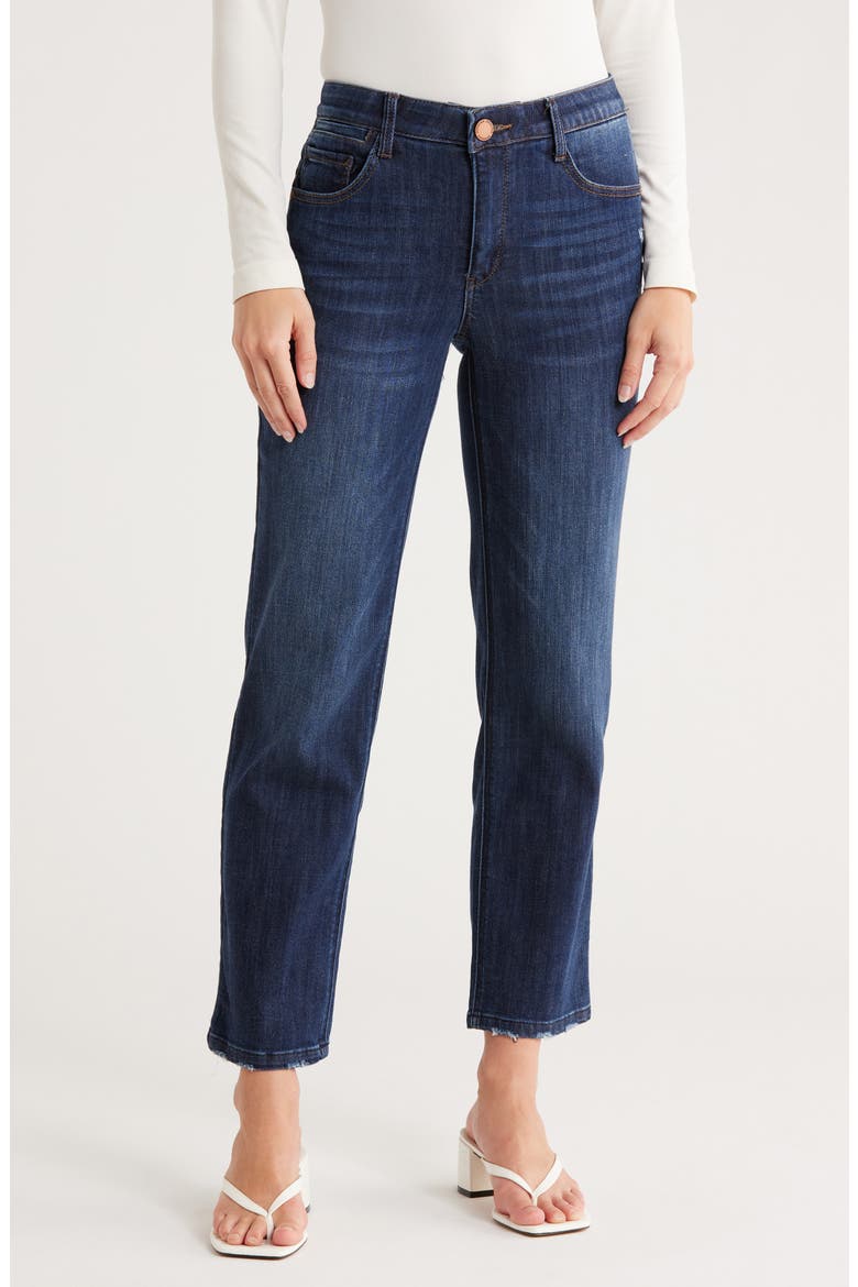 Grinded Hem Straight Leg Jeans, Main, color, INDIGO ARTISINAL