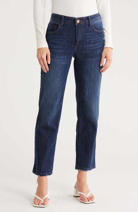 Democracy Grinded Hem Straight Leg Jeans