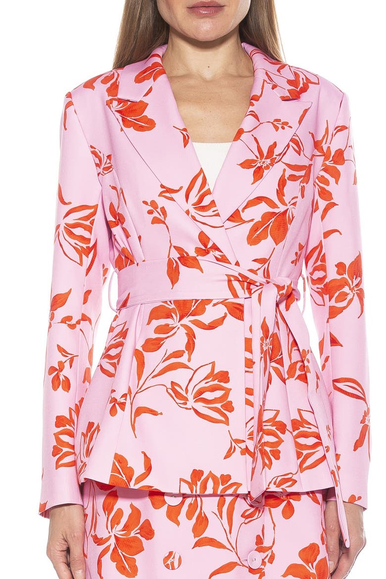 Olya Jacket Blazer, Main, color, PINK FLORAL