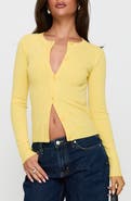 Princess Polly Lauraine Lemon Cardigan