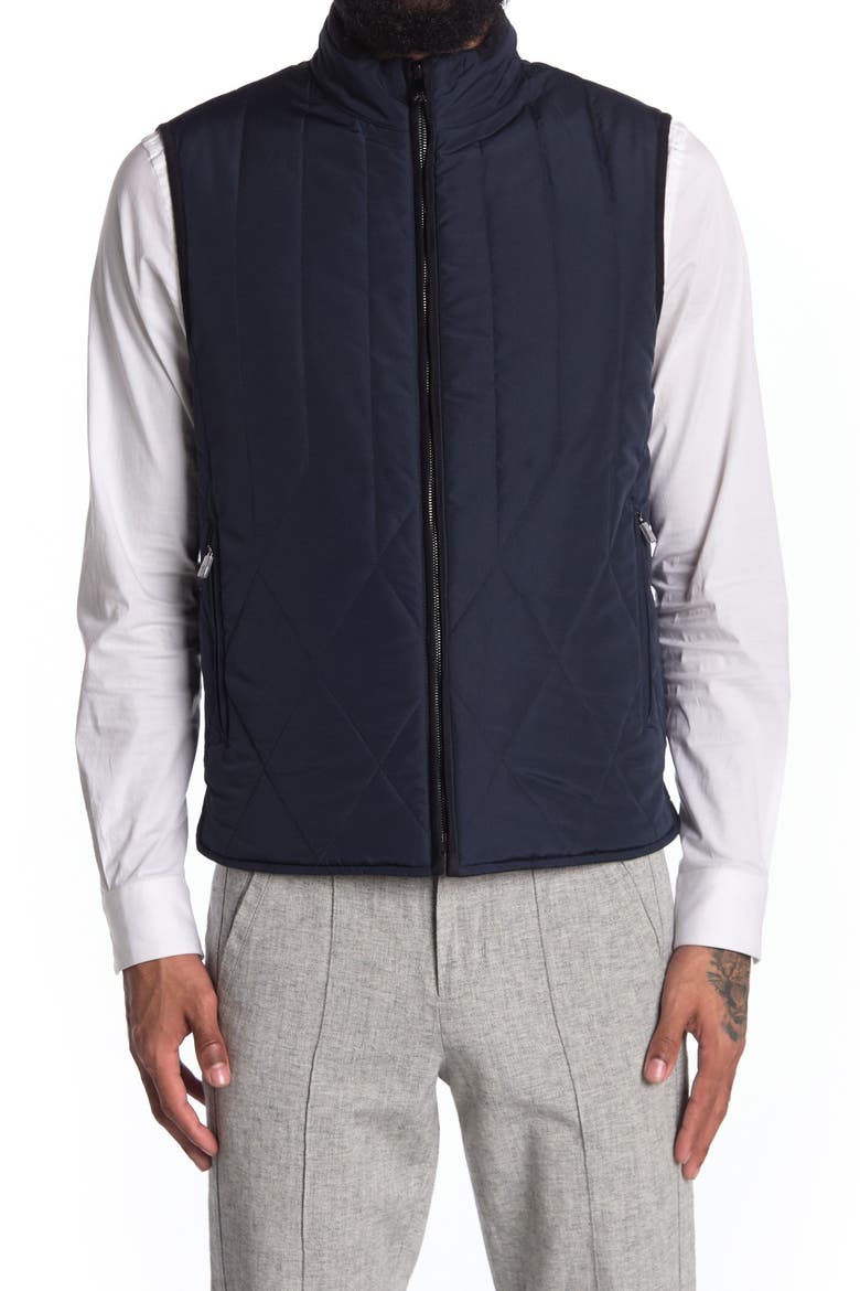 Reversible Sartorial Wool Vest, Alternate, color, NAVY