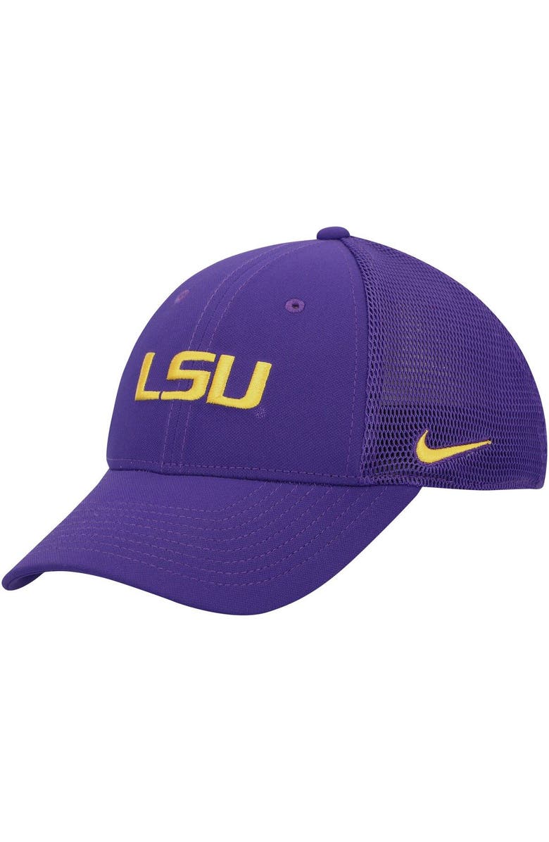 Nike Men's Nike Purple LSU Tigers Legacy91 Meshback Swoosh Performance Flex Hat, Main, color, Purple