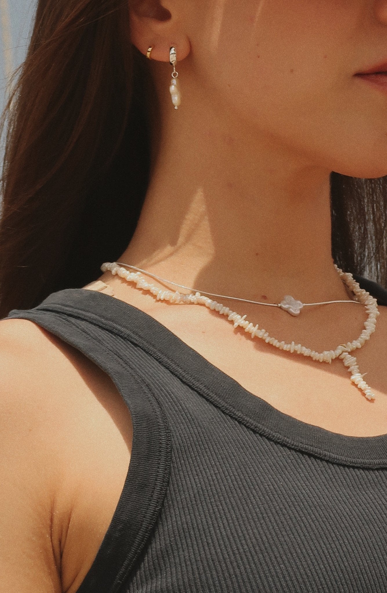 Joiana Jewelry Clover Chain Necklace, Alternate, color, White Silver