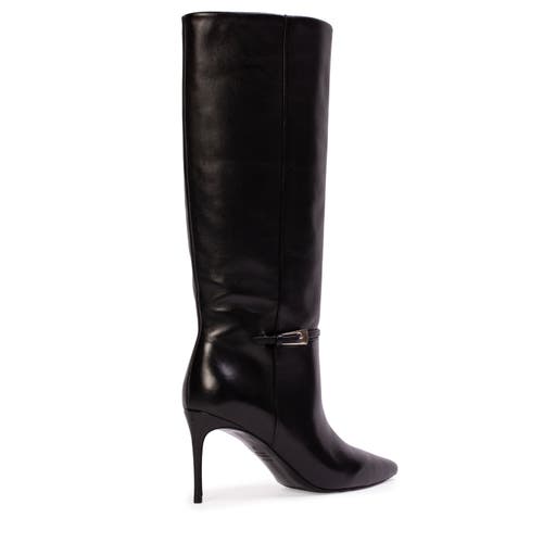Black Suede Studio Elo 80 Leather Boot In Black