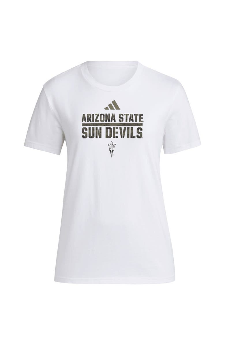 adidas Women's adidas White Arizona State Sun Devils AEROREADY Military Appreciation Pregame T-Shirt, Alternate, color, White