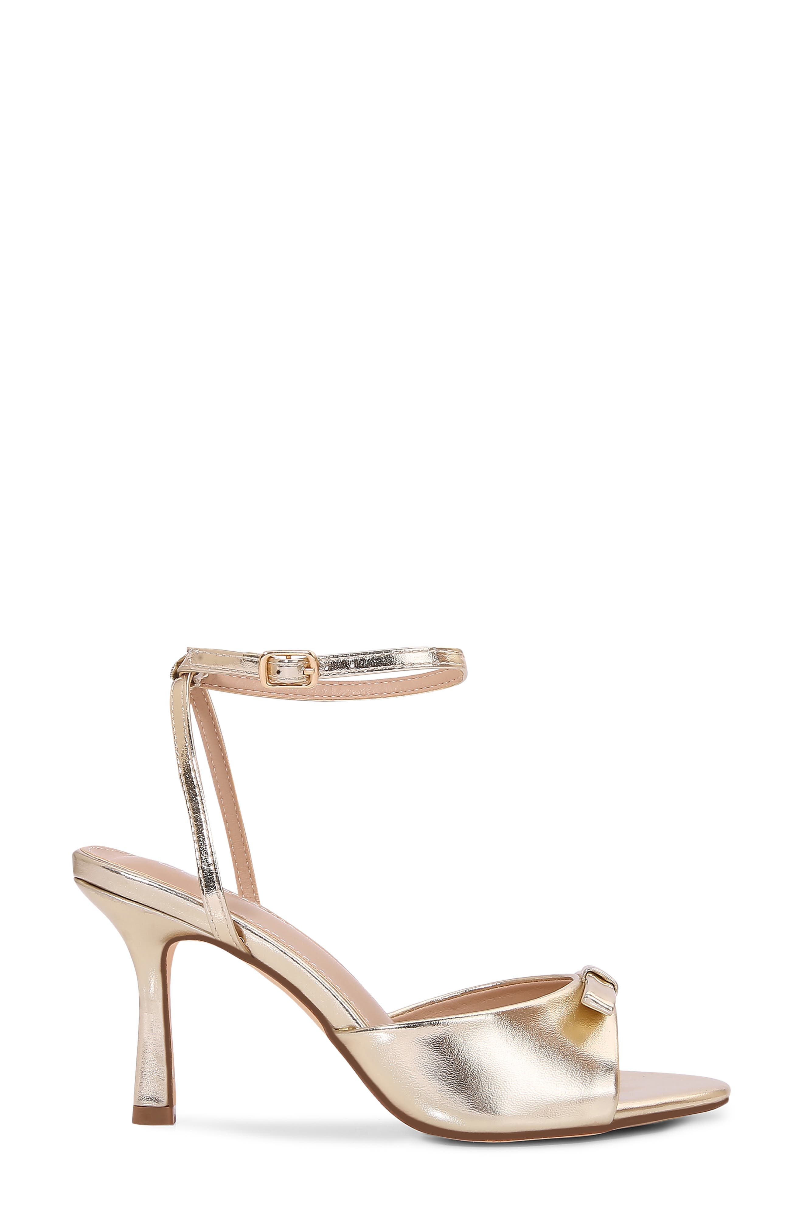 Farida Faux Leather Ankle Strap Sandal, Alternate, color, GOLD