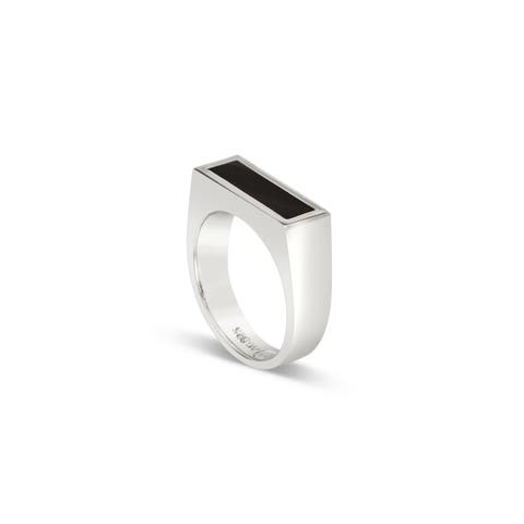 Rectangle Black Onyx Ring