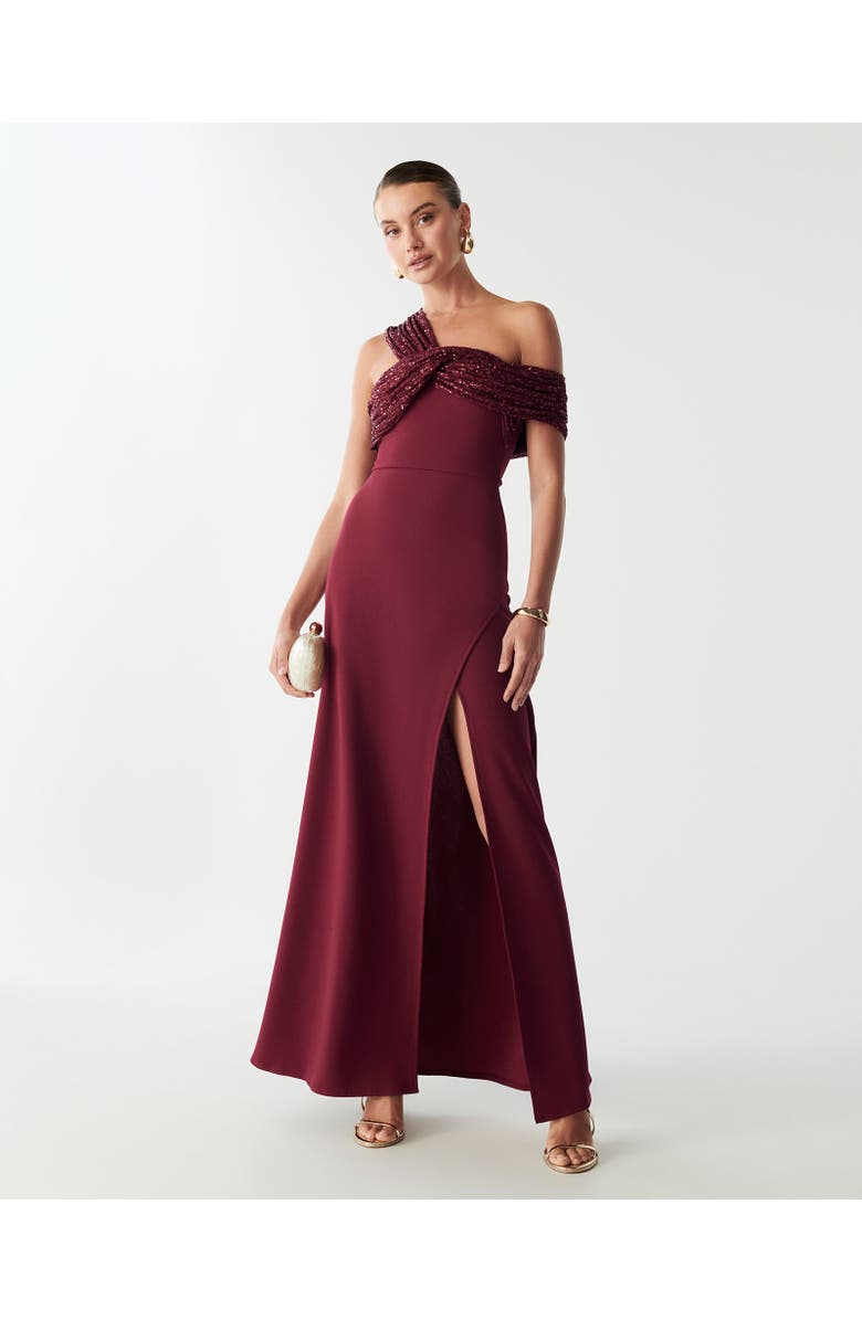 BWLDR Trisha Maxi Dress, Alternate, color, Burgundy