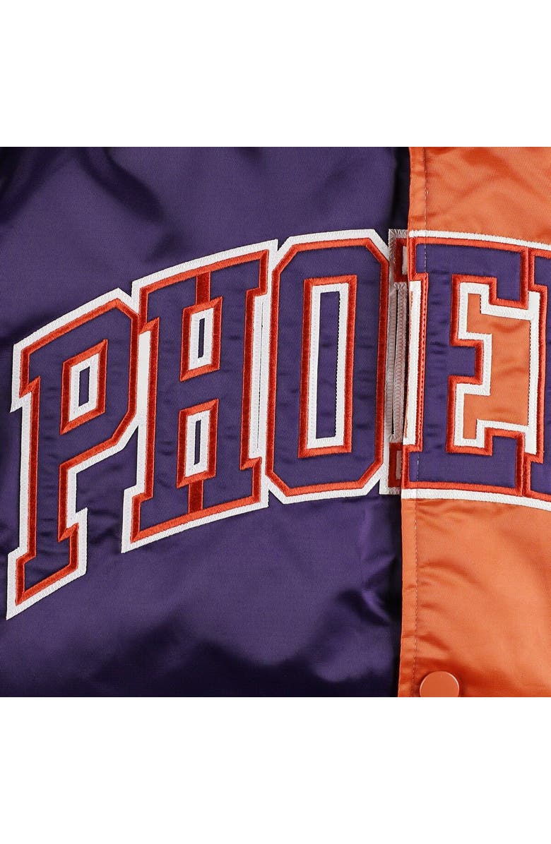 STARTER Men's Starter Purple/Orange Phoenix Suns Fast Break Satin Full-Snap Jacket, Alternate, color, Purple