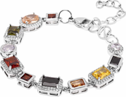 Nialaya Silver Gemstone Bracelet