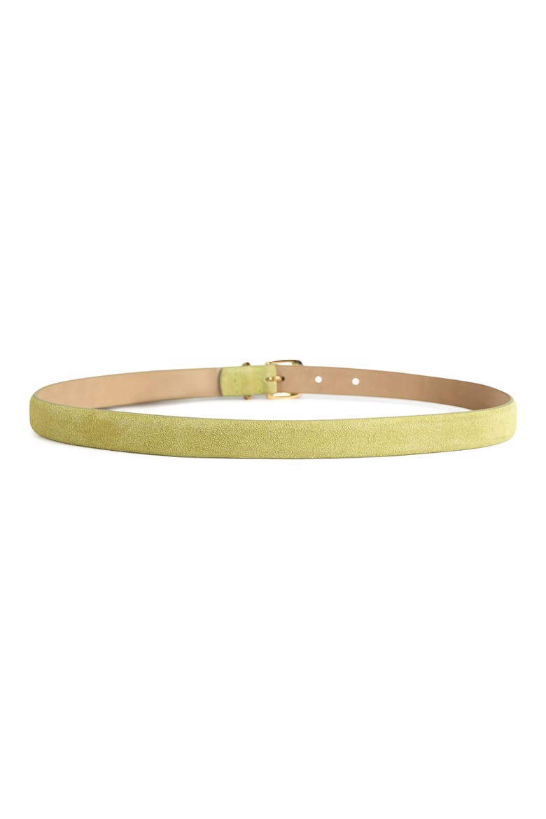 Skinny Suede Belt, Alternate, color, WAX YELLOW