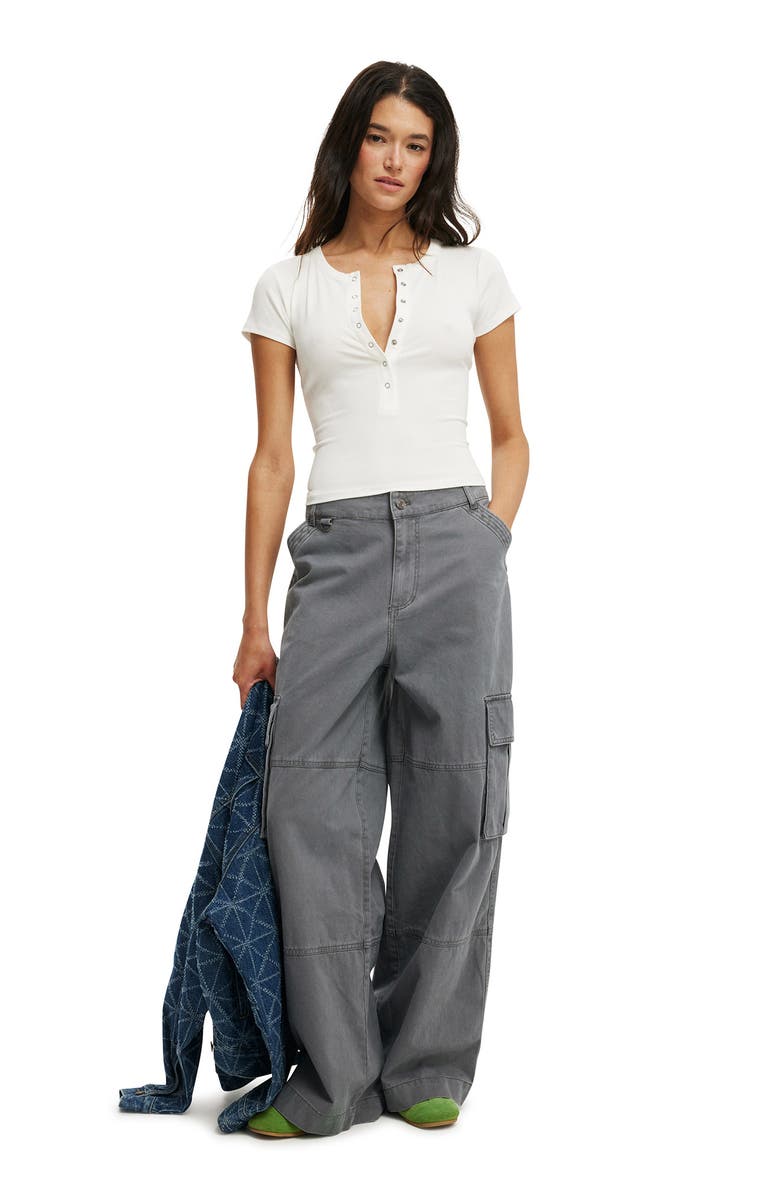 Cotton On Women's Christy Henley Tee, Alternate, color, Vintage White