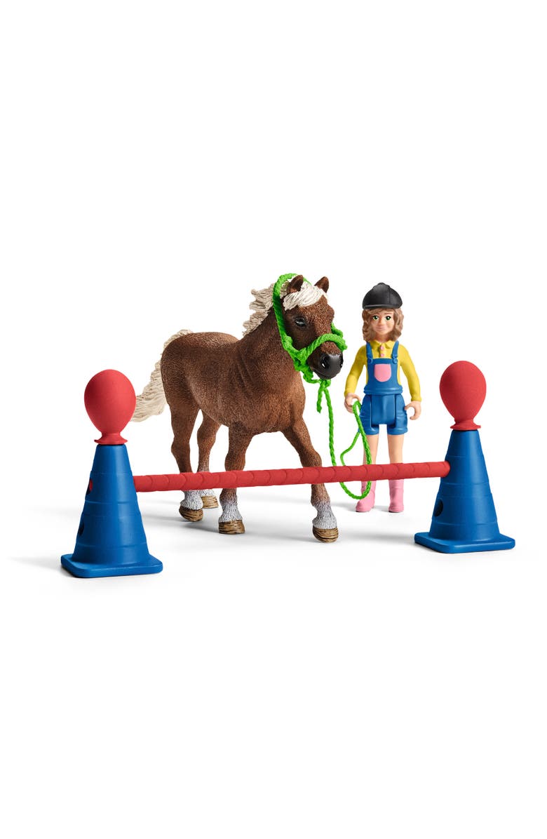 Schleich Farm World Pony Agility Training, 41 Pieces, Kids, Alternate, color, Multicolored
