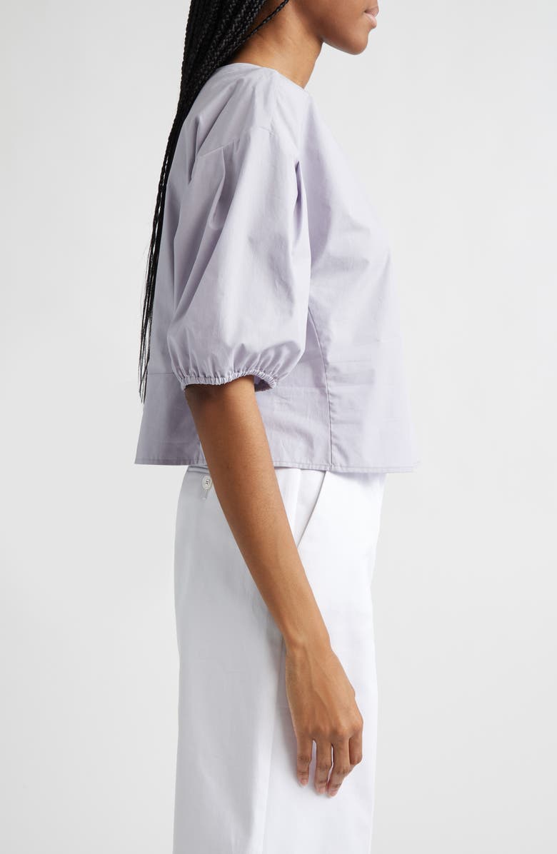 Giorgio Armani Popeline Boxy Cotton Top, Alternate, color, Lilac