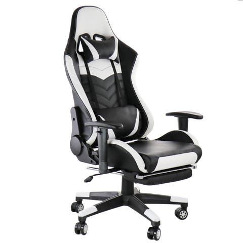 Gaming Chair in Black and White