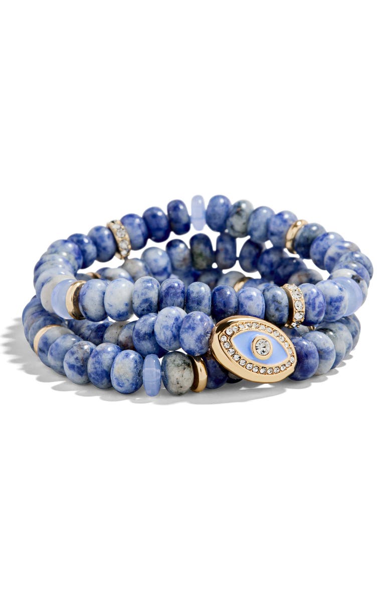 BaubleBar Energy Aligned Evil Eye Bracelet, Alternate, color, Drk Blue