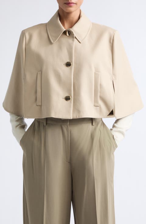Water Repellent Crop Cotton Gabardine Cape