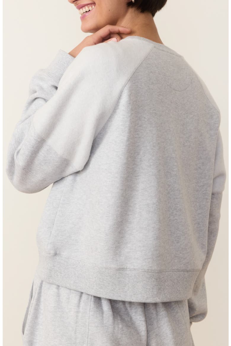 Cloud 9 Colorblock Crop Sweatshirt, Alternate, color, HEATHER GREY