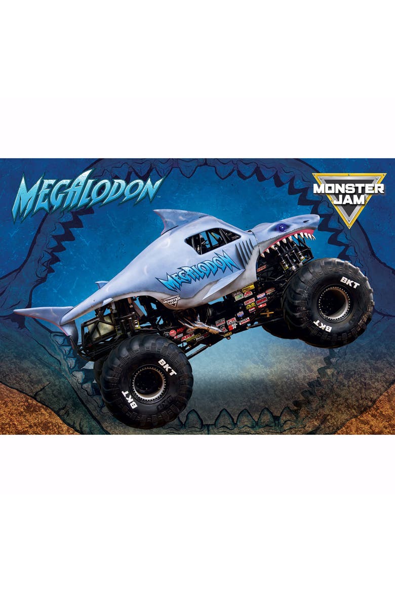 Monster Jam Puzzle & Lunch Box Megalodon, 100Piece Jigsaw, Alternate, color, Multicolored