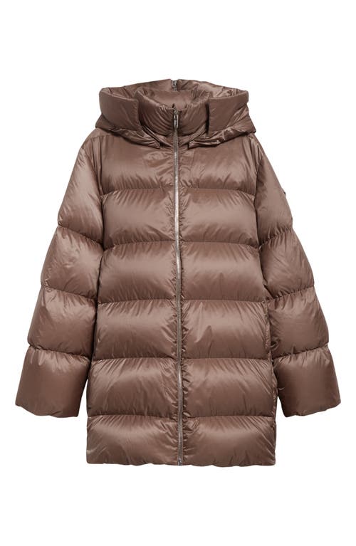 Moncler X Rick Owens Cyclopic Hooded Down Jacket In Taupe
