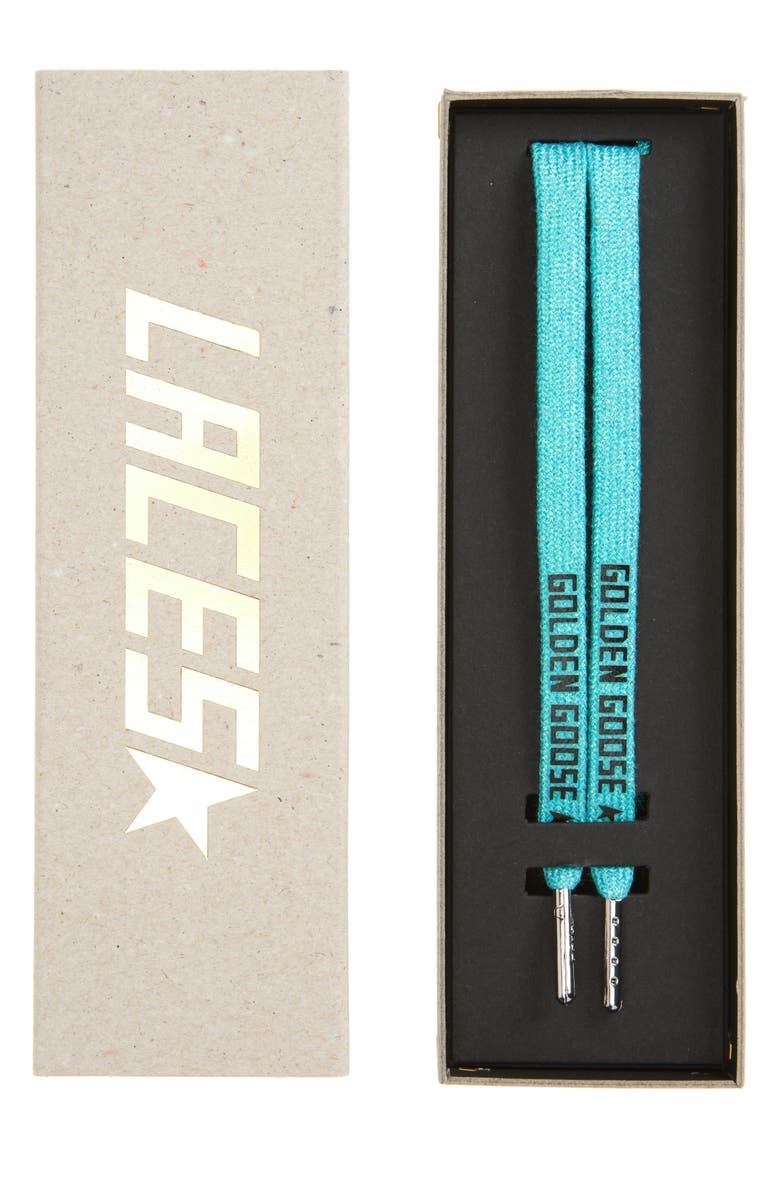 Golden Goose Logo Shoelaces, Main, color, 