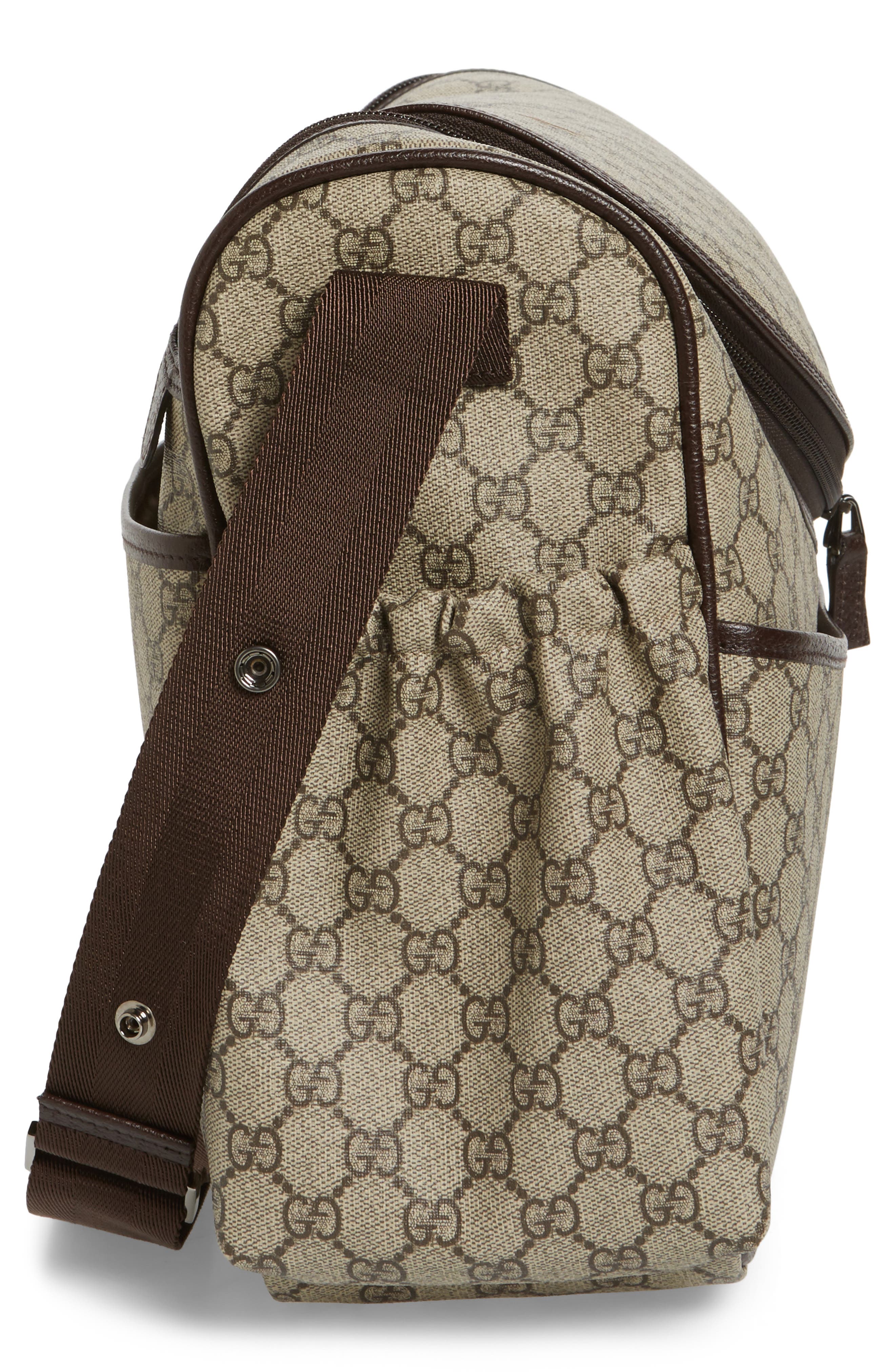 Gucci Double G Logo Diaper Bag, Alternate, color, 