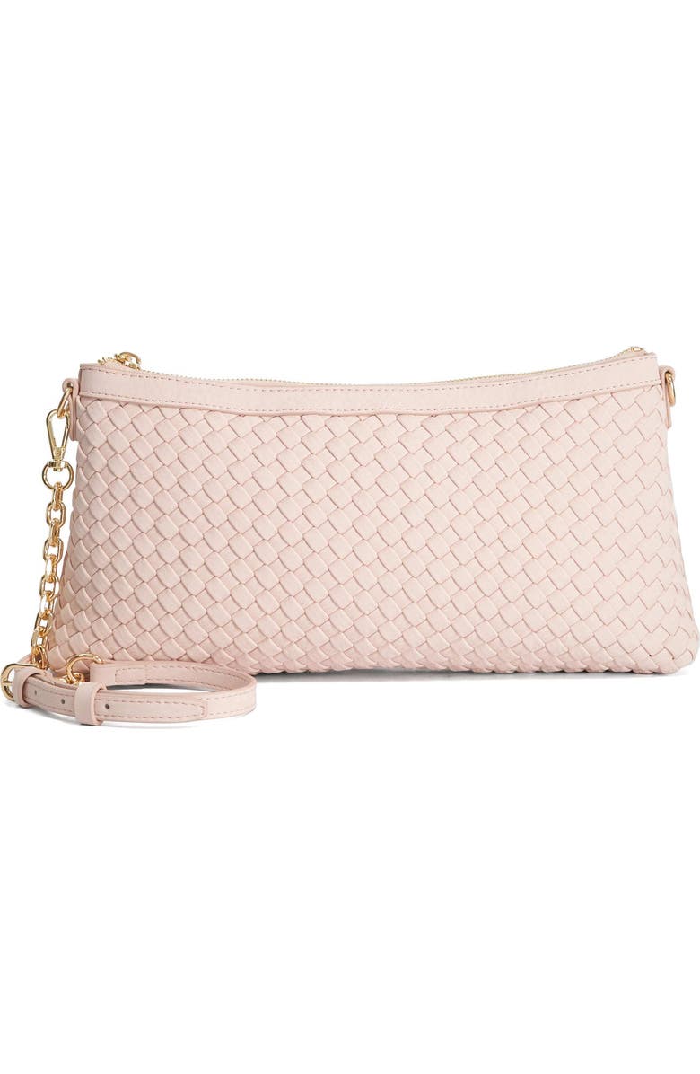 Dune London Earlington Small Zip Shoulder Bag, Main, color, Blush
