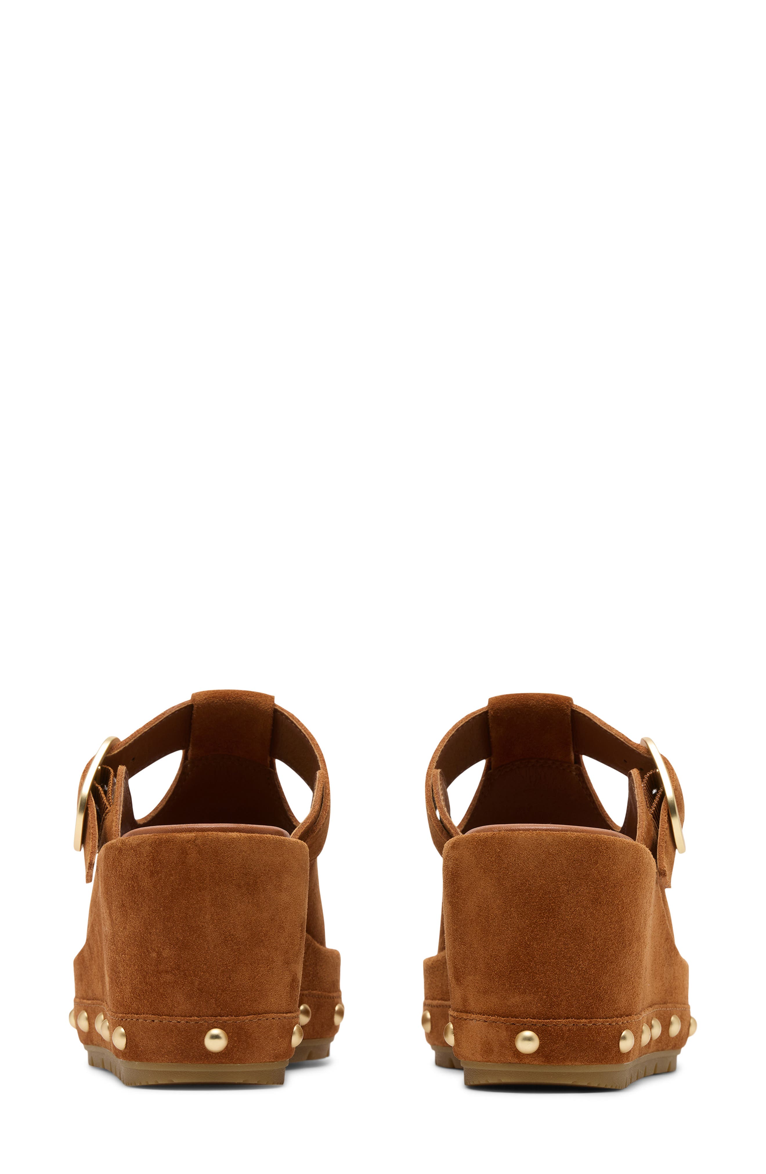 SOREL Sunpeak Studded Platform Wedge Sandal, Alternate, color, Iced Tea/ Gum