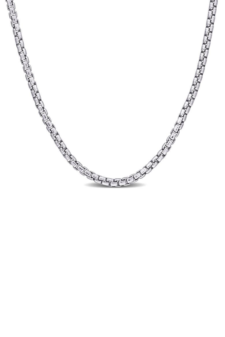 Box Link Chain Necklace, 1.40mm, Main, color, SILVER