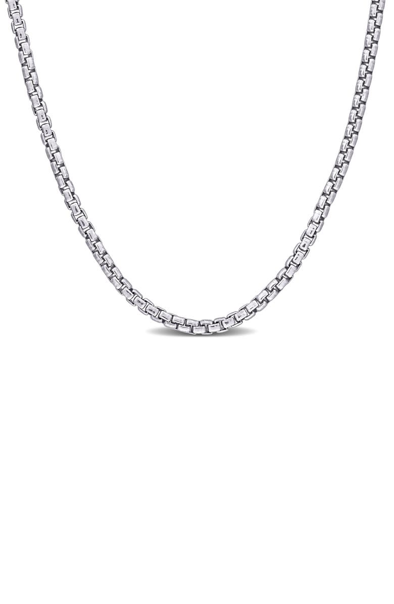 DELMAR Box Link Chain Necklace, 1.40mm, Main, color, 