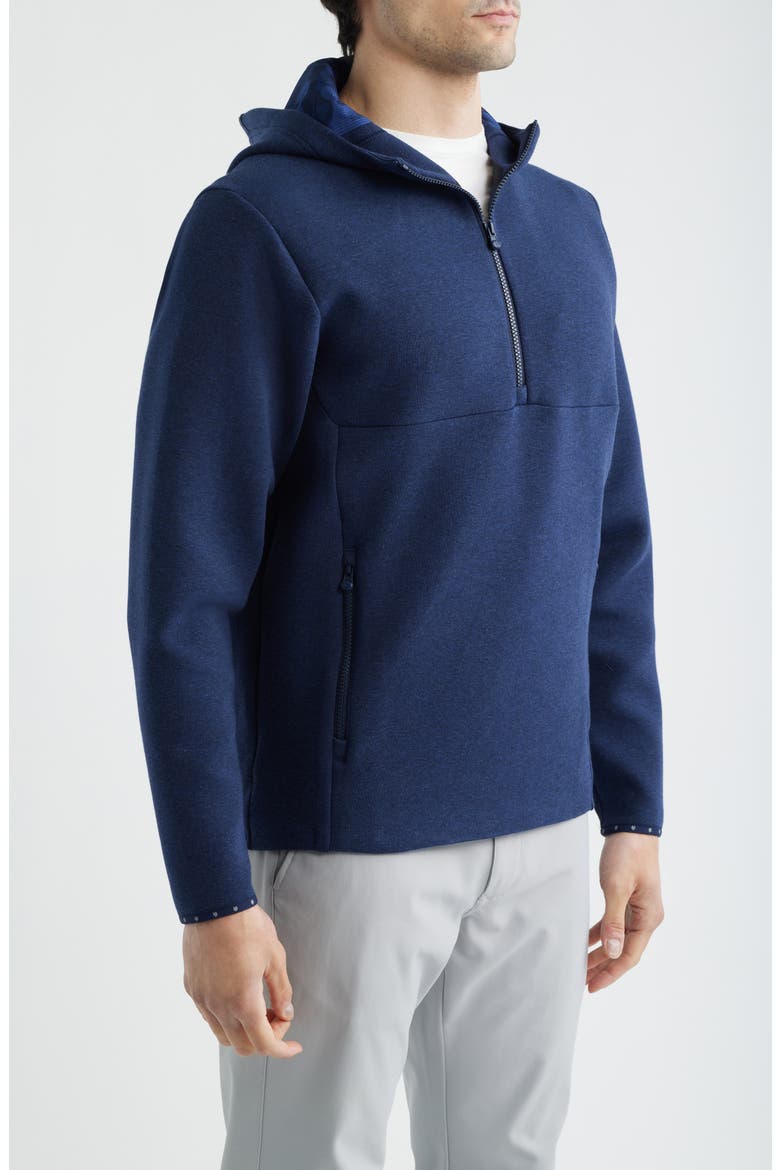 Calgary Quarter Zip Hoodie, Alternate, color, MALTESE BLUE