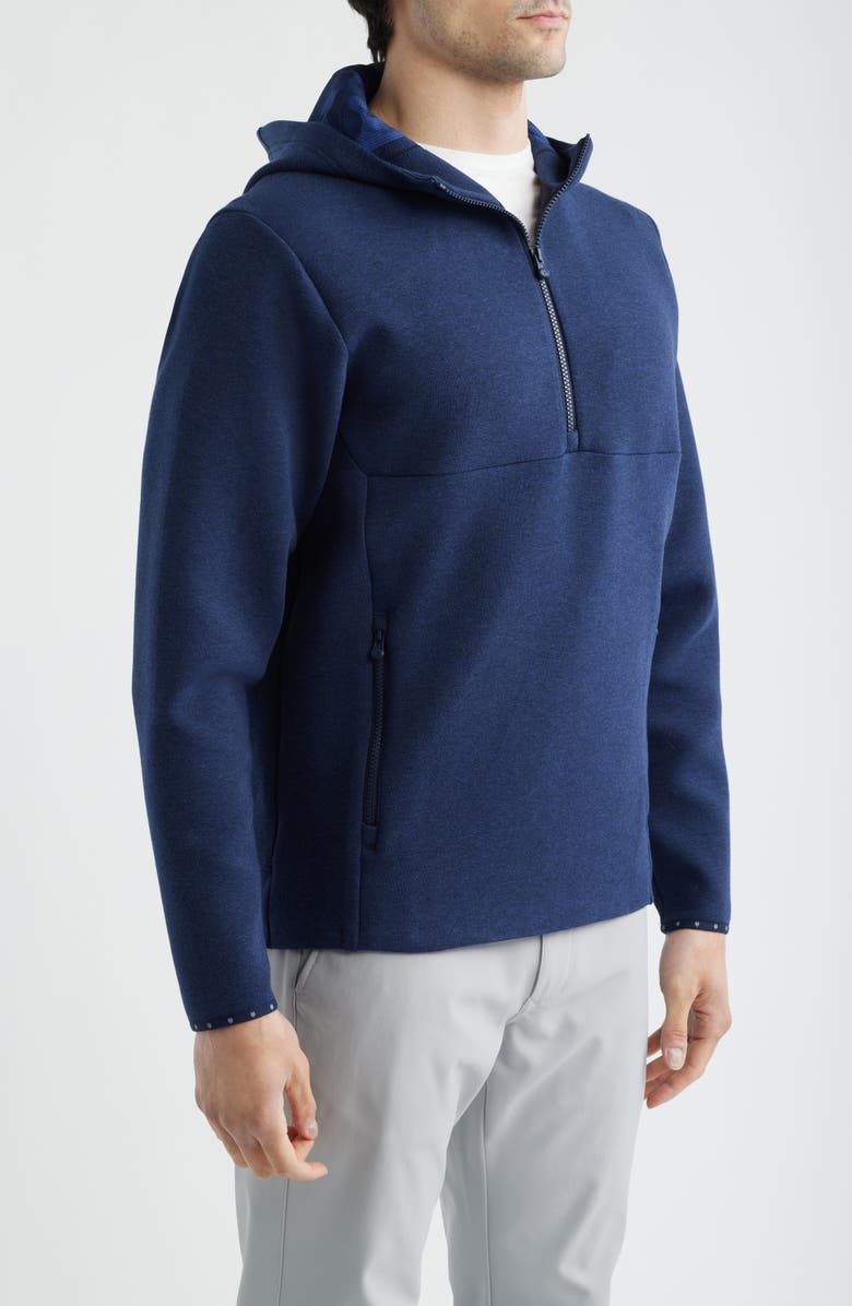 Greyson Calgary Quarter Zip Hoodie, Alternate, color, Maltese Blue