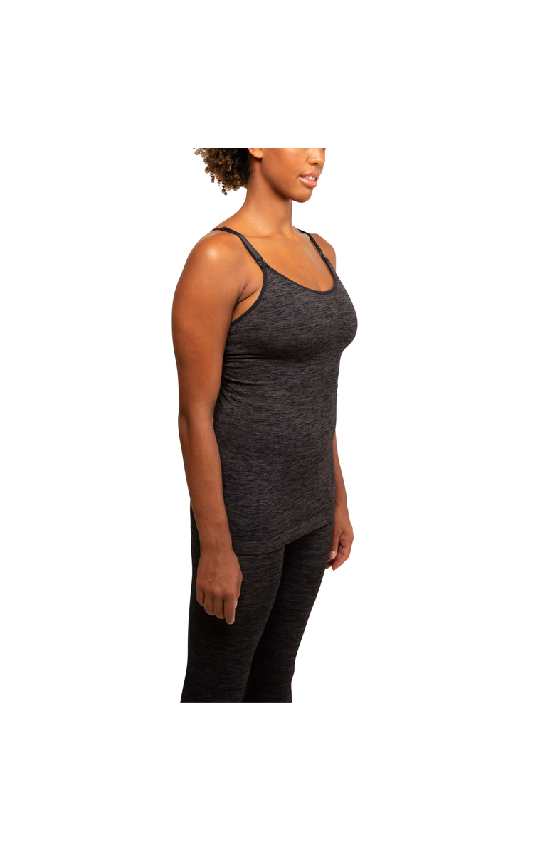 Modern Eternity Maternity Modern Eternity Yoga Nursing Tank Seamless Maternity  Isabella Breastfeeding Tank, Alternate, color, Charcoal Melange