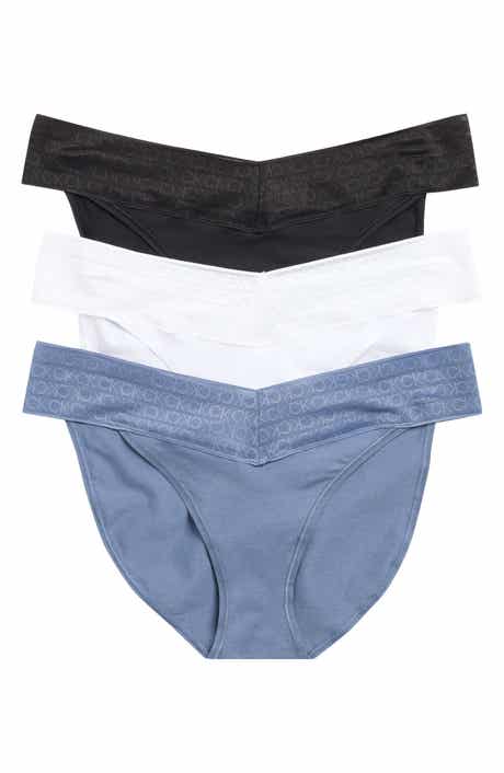 Calvin Klein 3-Pack Lace Trim Stretch Cotton Bikinis