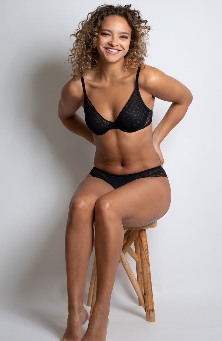 PASSIONATA Leila Underwire Lace Bra, Alternate, color, Black